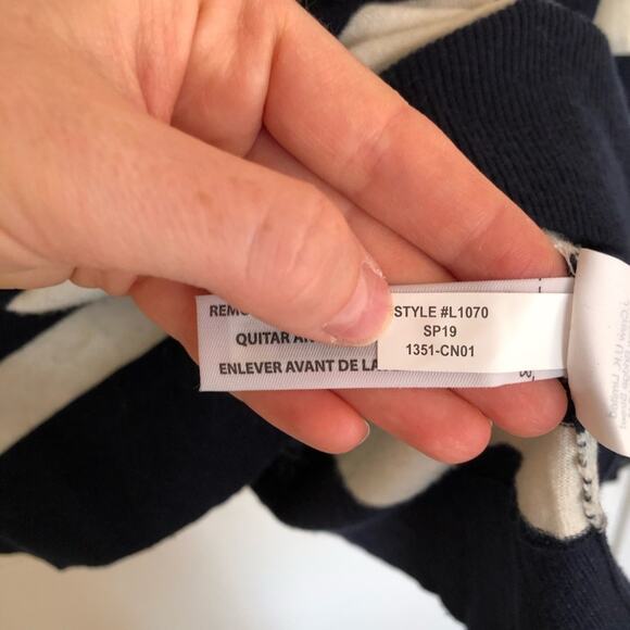 J.Crew Scallop Trimmed Pullover Striped Sweater - Picture 11 of 11